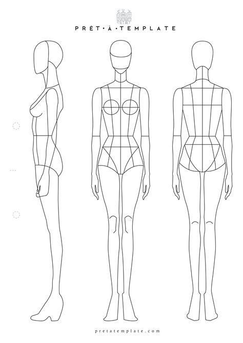 Fashion Mannequin Drawing Template